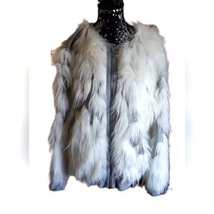 ZaraWomen's Faux Fur Jacket - Gray